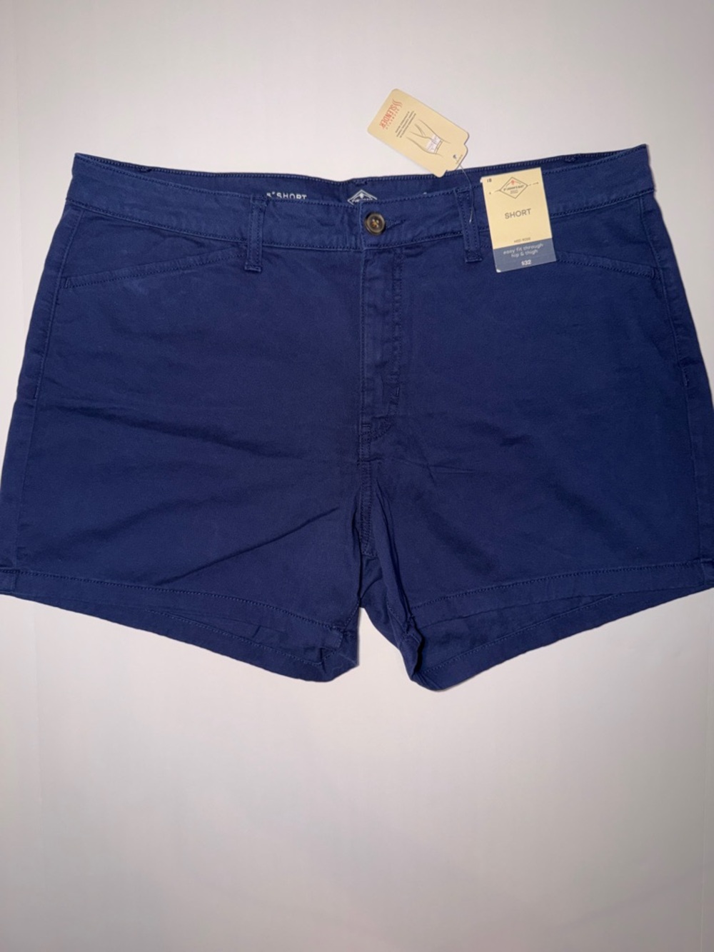 St. John's Bay Navy Blue Mid-Rise Bermuda Shorts